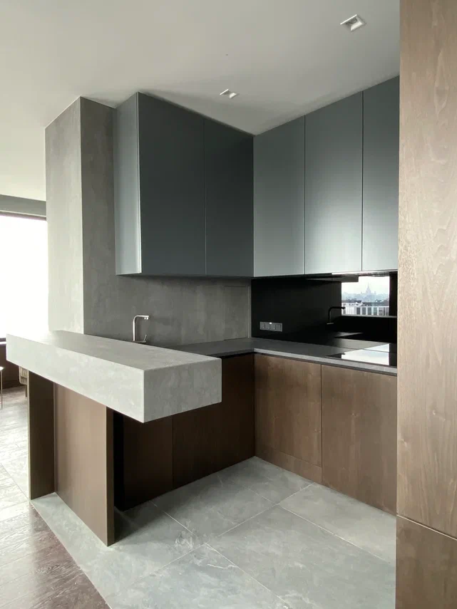 Проект кухни-гостиной в ЖК Зиларт